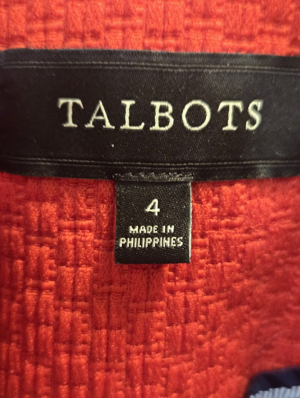 Talbots Red Textured Double-Breasted Pea Coat - Picture 4 of 10